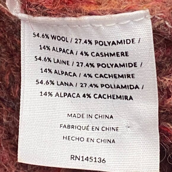 Naadam Womens S Ribbed Crewneck Sweater Wool/Alpaca Blend Space Dye Stripe lux s - Picture 6 of 10